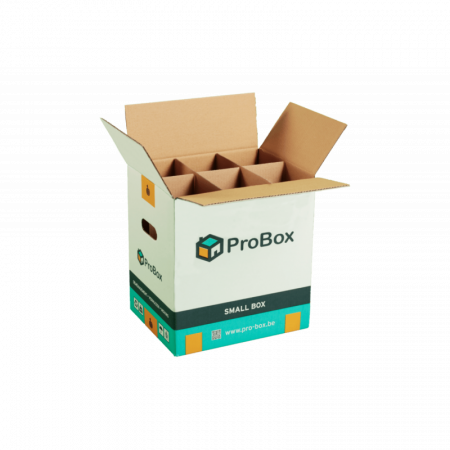 reinforced box with double thickness for 6 bottles